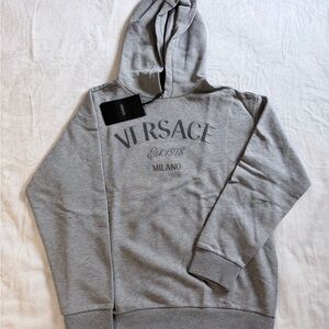 Versace Light Gray Milano Hoodie